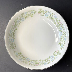 TOWNE HOUSE, Georgia- 7 Fruit/Dessert Bowl Pink, Blue & White Floral, Leaves